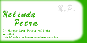 melinda petra business card